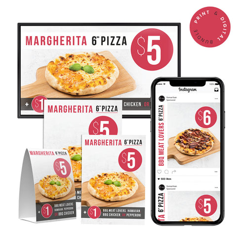 6” Pizza $5 Digital and Print Collection