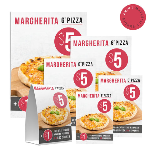 6” Pizza $5 Digital and Print Collection