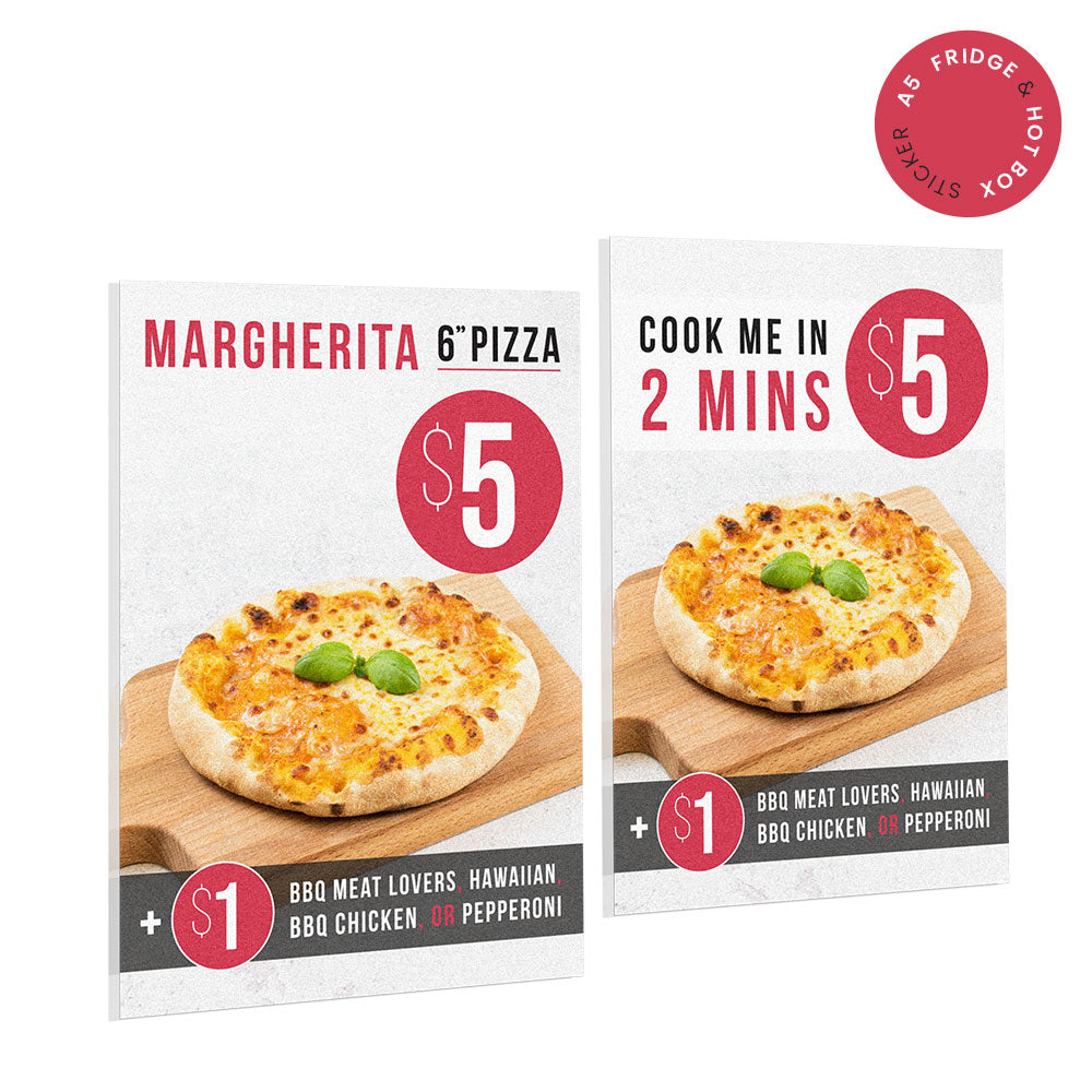 6" Pizza $5 Fridge & Hotbox Sticker Bundle