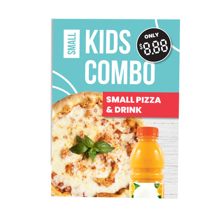 KIDS COMBO PIZZA MEAL POSTER POS